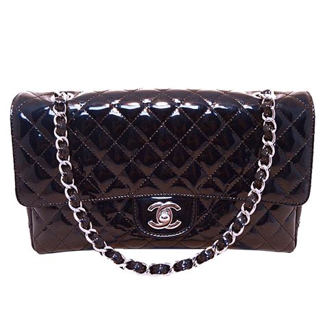 black patent leather chanel bag|chanel patent leather shoulder bags.